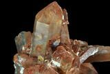 Natural, Red Quartz Crystal Cluster - Morocco #88901-2